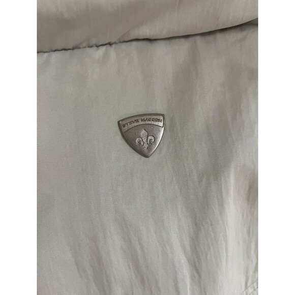 Steve Madden Women's Tan Tie Waist Button Coat Jacket Large - Picture 6 of 10